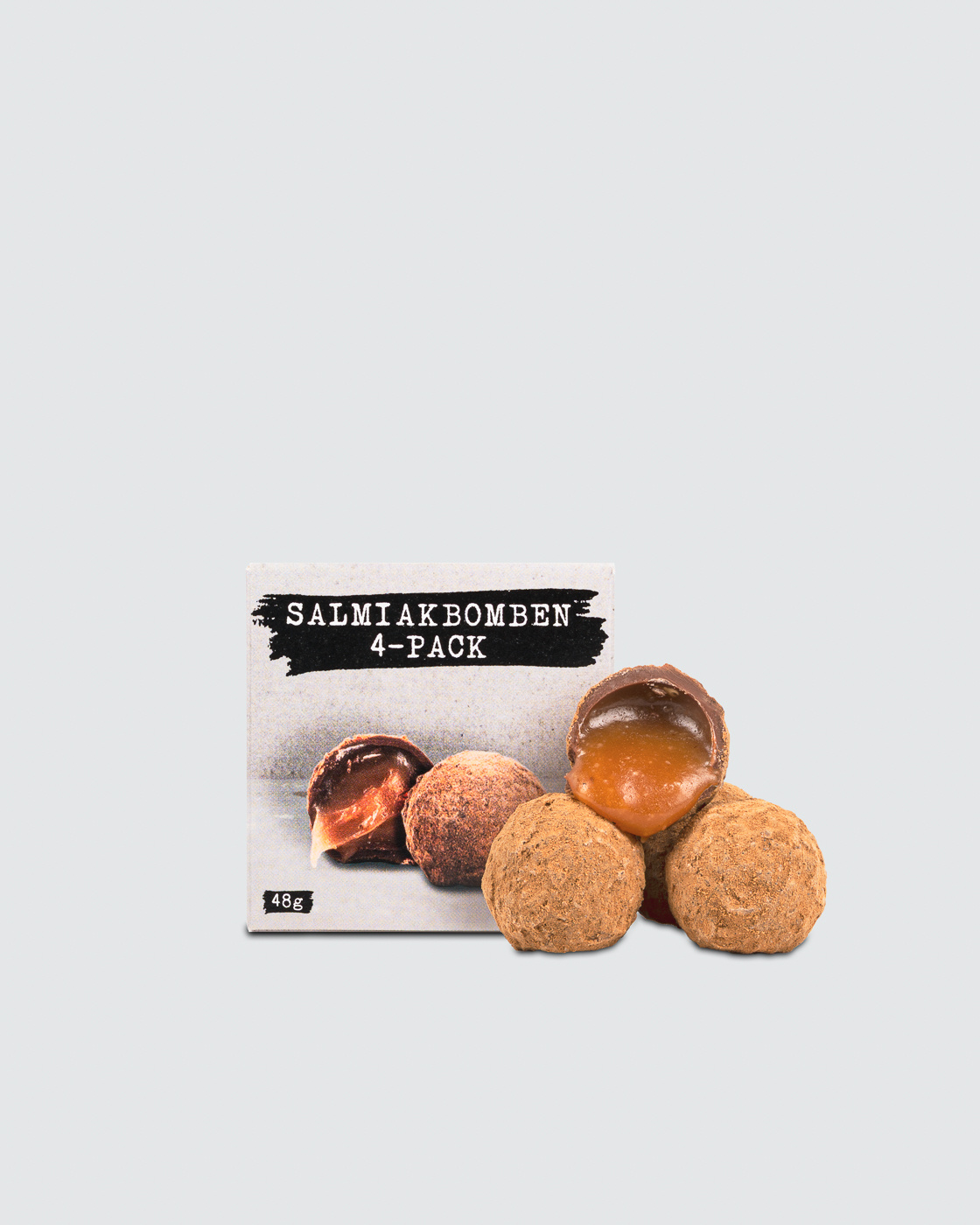 Salmiakbomben 4-pack in der Gruppe Lakritze mit Schokolade bei Haupt Lakrits AB (100170074)